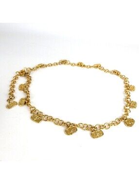 Authentic  Roberta di Camerino chain belt metal[Used]